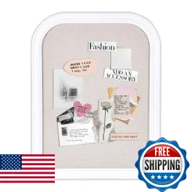 B0fgx7ktsv Aitakatta Bulletin Board Linen Frame 17x13 White Wood Style Hanging Pin Message