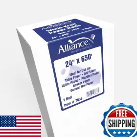 B0bsjj8xq3 Alliance White Kraft Paper Roll 24 Inch X 650ft For Arts Crafts Paints Wall Art Easton Mad