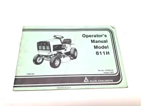 1670844-02 Allis Chalmers Used Old Stock Model 611 H Operators Manual 8/82