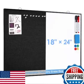 B0ctcqjcq9 Arcobis 24x18 Linen Cork Board White Combo Wall Bulletin Dry Erase