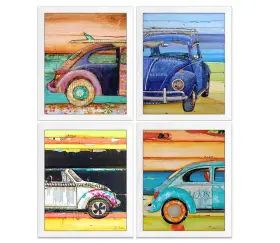 U8-znmk-s3o1 Art For The Masses Antique Classic Cars Prints Set Of 4 Danny Phillips Fine Mixed Med
