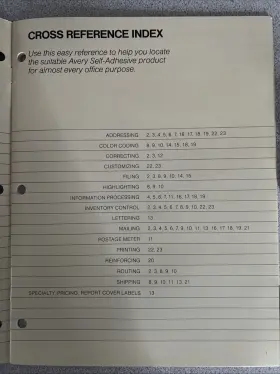 C-600 Arvey Paper & Office Products 1981 Avery And Label General Catalog #3