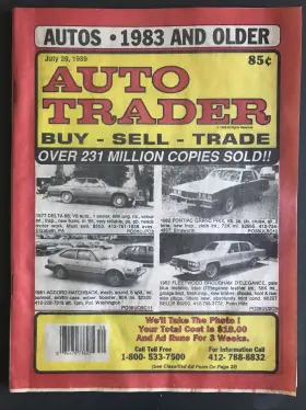1989-autos Auto Trader Magazine-july 28 1989-autos/1983 And Older-southwest Pennsylvania