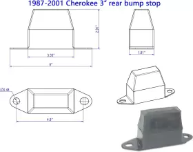 Autoacc 2pack 87 3 Inches Rear Suspension Bump Stops Leaf Spring Jounce Bumpers Compatible With #3