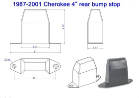 Autoacc 768494533571 4 Inches Rear Suspension Bump Stops Leaf Spring Jounce Bumpers With Cherokee #3