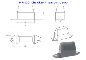 Autoacc 768494533663 3 Inches Rear Suspension Bump Stops Leaf Spring Jounce Bumpers With Cherokee #3