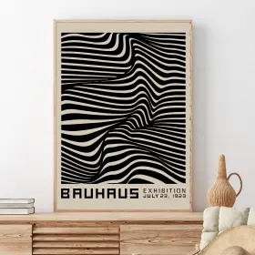 Bacjuopldart 385897969023 Bauhaus Art Print Black And White Neutral Picture Mid Century Modern Canvas W