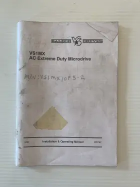 762-0308 Baldor Vs1mx Microdrive Manual