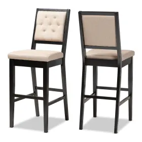194-12148-amz Baxton Studio Gideon Modern And Contemporary Sand Fabric Upholstered Dark