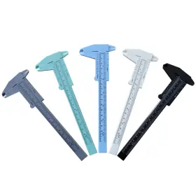 B07c715zc7 Bifuldyo Double Scale Plastic Vernier Caliper 5 Pcs Colors 6inchs 150mm Le... Fast Ship