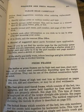 Dp600 Bliss E.w.bliss Company Service Sheet/guide #3