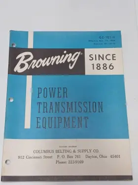 Gc101h Browning Vintage 1964 Power Transmission Equipment Catalog Columbus Belting Co