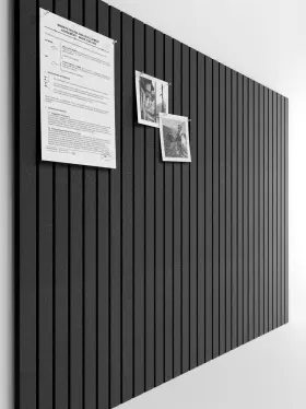 B0f4rppgb9 Bumusty 47x35 Inch Large Felt Bulletin Board With 30 Pushpins 12 Panels - Charcoal Gr