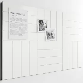 B0fg37gsn1 Bumusty 36x24 Felt Bulletin Board Tiles - 6 Pack Milky White With 30 Pushpins
