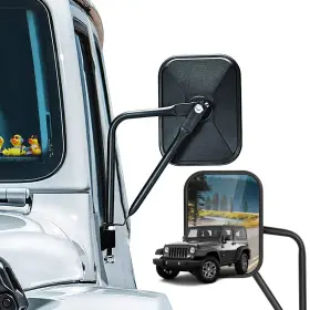 Calbeau 438083848839 Mirrors Doors Off 2 Pack Square Adventure Side View For Jeep