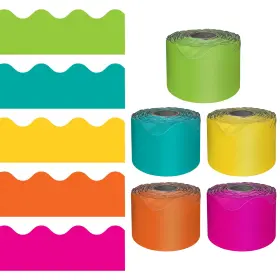 B0b3y7r99p Carson Dellosa Education Colorful Bulletin Board Borders - 325ft Orange Yellow Lime Gree