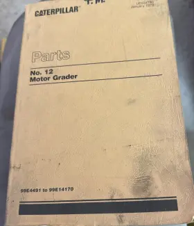99e14170 Cat 99e4491 Manual Book Caterpillar No 12 Parts Catalog Motor Grader To
