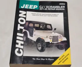 40202 Chilton 71-86 Jeep Cj Scrambler Repair Manual -