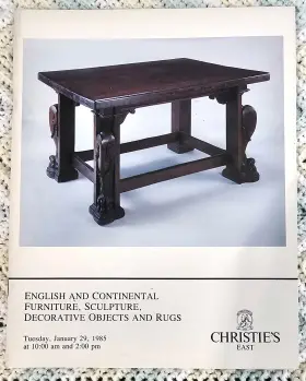 5721 Christies #5721 January 1985 Auction Catalog English Continental Furniture Sculpture