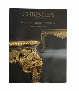 5997 Christies Art Catalog Important English Furniture London 9 July 1998