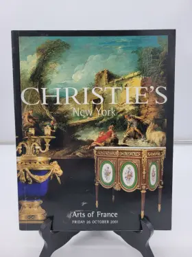 9756 Christies Arts Of France Friday 26 October 2001 Booklet Auction Catalog