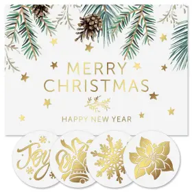 Colorful Images 480529b Christmas Pine Holiday Greeting Cards And Matching Seals- Set