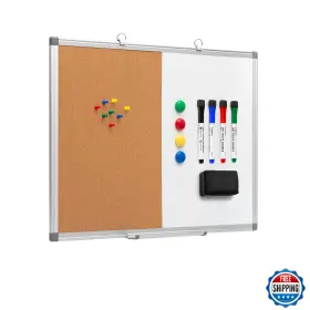 B0bn52ptj9 Comix 24x18 Inch Magnetic Dry Erase And Cork Combo Board Whiteboard Bulletin