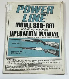 880-881 Daisy Model Power Line Operation Manual