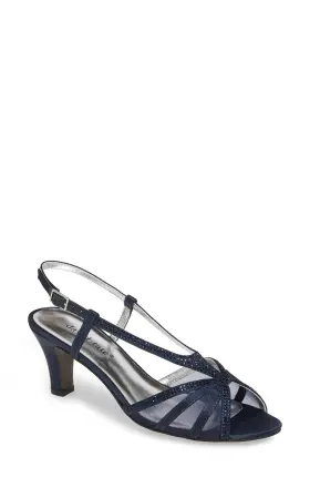 David Tate 191853360332 Refined - Navy Satin Size 8.5n