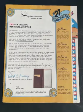 21st Day-timer Vintage 1972 Catalog Calendar Memos Business Anniversary