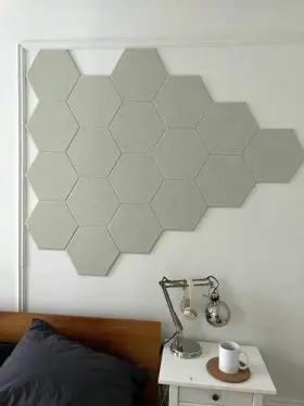 B0dc117qtj Decorita 12-pack Hexagon Felt Board Tiles - Self-adhesive Pinboard And Acoustic Pa