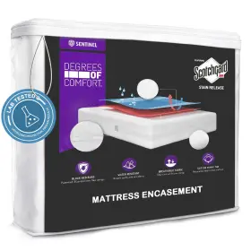 Degrees Of Comfort 086569319913 Water Resistant Mattress Encasement Cal King Size 15-18ftft