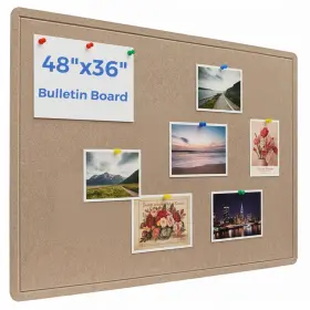 B0dzbckyht Dexboard 48x36 Inch Foldable Felt Bulletin Board - Wall Display For Photos Notes Artwork