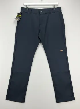 Wp811dn Dickies Mens Flex Skinny Straight Fit Double Knee Work Pants Dark Navy 31x30