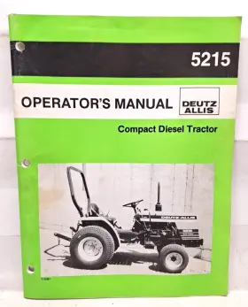 72118510 Diesel 5215 Used Operators Manual For Deutz Allis Compact Tractors