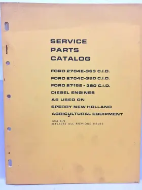 5540083 Diesel Used Old Stock Service Parts Catalog For New Holland Ford Engines