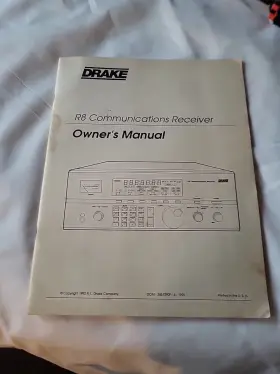 Dom-3851290f-4-1992 Drake R8 Receiver Original Manual In Good Condition