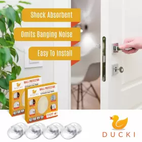 Ducki 860006431921 Wall Protectors -8 Pack Clear -self-adhesive Reusable Solution For Prevent Inch #3