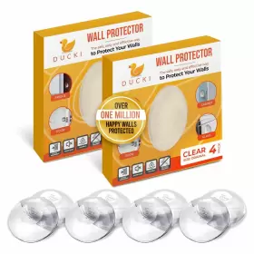 Ducki 860006431921 Wall Protectors -8 Pack Clear -self-adhesive Reusable Solution For Prevent Inch
