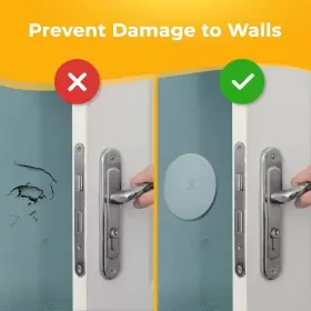 Wtj-59xh-12 Ducki Wall Protectors - 2 Pack Clear Self-adhesive Reusable Solution For Prevent #3