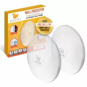Wtj-59xh-12 Ducki Wall Protectors - 2 Pack Clear Self-adhesive Reusable Solution For Prevent