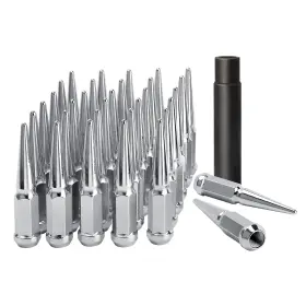 5864298117 Dynofit 9/16-18 Wheel Spike Lug Nuts 32x Chrome 9/16 Inchx18 Nut With 1