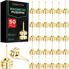 B0dfps38xt E Bavite 50pcs Magnetic Flat Push Pins Thumb Tacks For Wall Bulletin Board Photo