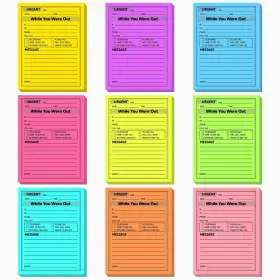 Eaasty-assorted-00471 Eaasty 9 Pieces While You Were Out Pads 4 X 5 Inches Assorted Colors Sticky N