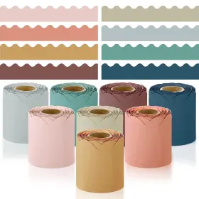B0d1tw8jgg Elcoho 8 Rolls 262.4ft Scalloped Bohemia Bulletin Board Borders Classroom Trim