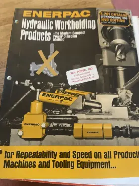 E-201 Enerpac E-306 Hydraulic Worholding Products Catalog 1970 Ed
