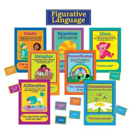 B07qpc9yck Eureka Figurative Language Bulletin Board Set 7 Pieces - Classroom Decor