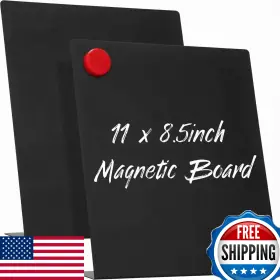 B0clvgshwl Fainne Magnetic Bulletin Board Easel Stand Mini Black Metal Tabletop Memo 2-pack