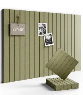B0fh6w16rd Fluxynara Felt Bulletin Board Tiles 28x18 Olive Green 6-pack Cork Alternative