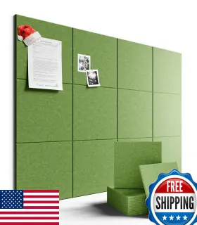 B0fjs5tfd6 Fluxynara 48x36 Kelly Green Felt Bulletin Board 12-pack With 70 Tabs
